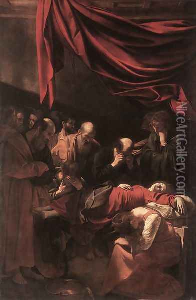 The Death of the Virgin 1606 Oil Painting - Caravaggio