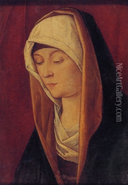 Head Of A Woman Oil Painting - Giovanni Bellini