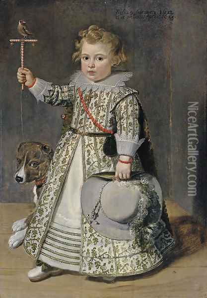 Portrait of boy aged two Oil Painting - Cornelis De Vos