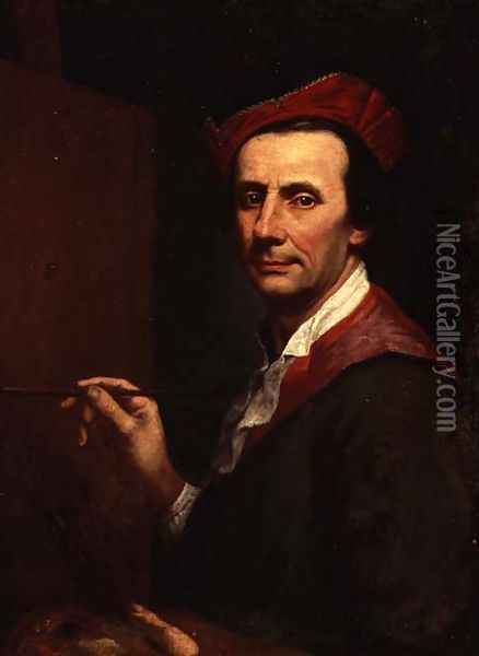 Artist at an Easel, c.1750s Oil Painting - Andrea Soldi