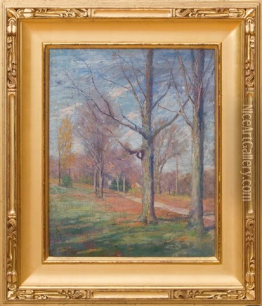 Late Fall Oil Painting - Robert Vonnoh
