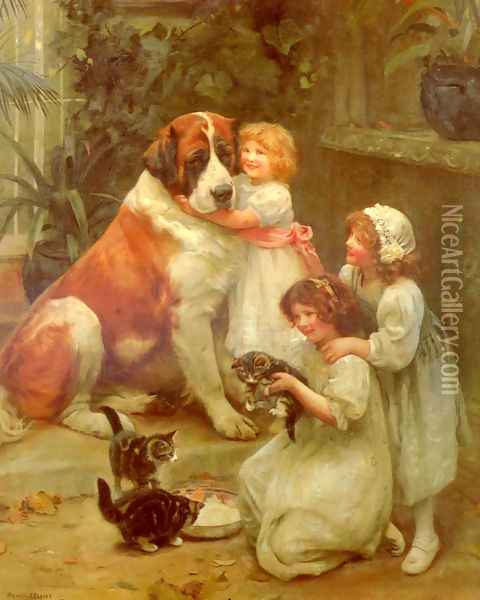 Family Favourites Oil Painting - Arthur John Elsley