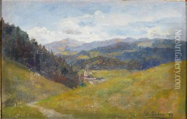 Sommerlandschaft Oil Painting - Oskar Ritter V. Pistor