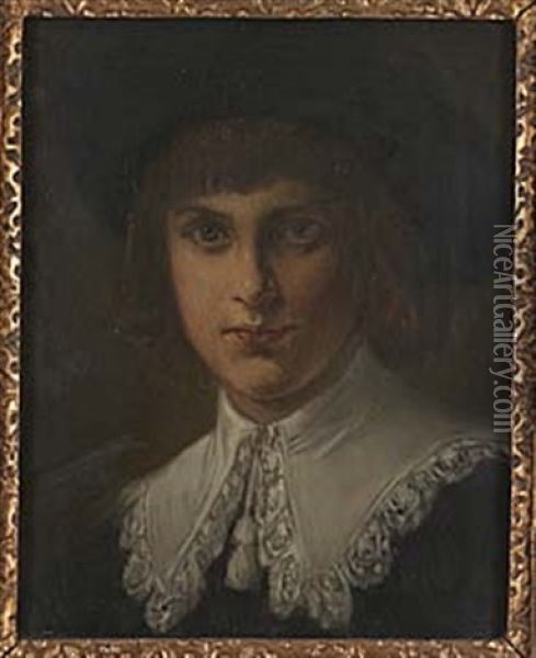 Gossportratt Oil Painting - Julius Johann Ferdinand Kronberg