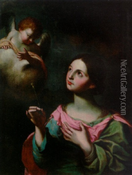 Saint Lucy(?) Oil Painting - Bartolome Esteban Murillo