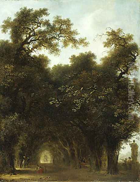 A Shaded Avenue probably 1773 Oil Painting - Jean-Honore Fragonard