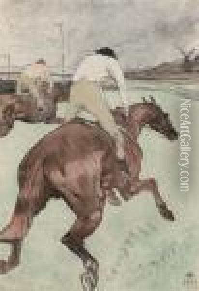 Le Jockey (d. 279; W. 308; Adr. 345) Oil Painting - Henri De Toulouse-Lautrec