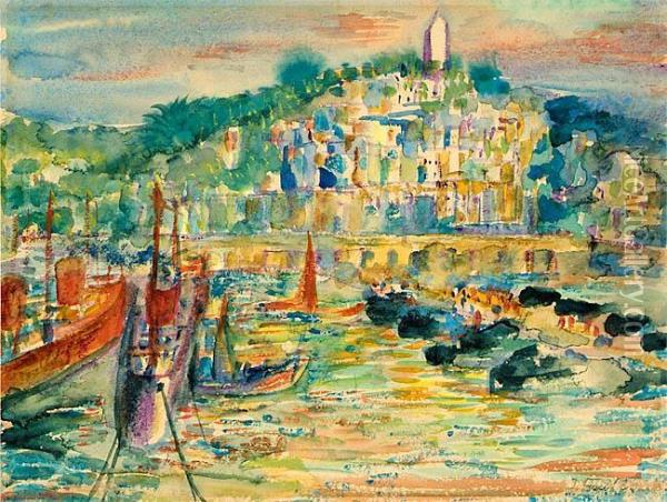 Hafen Von Algier Oil Painting - Pol Cassel