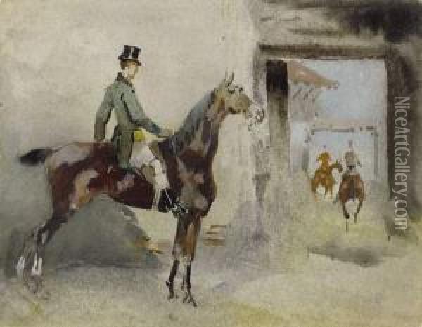 Cheval A L'ecurie Oil Painting - Jules, Baron Finot