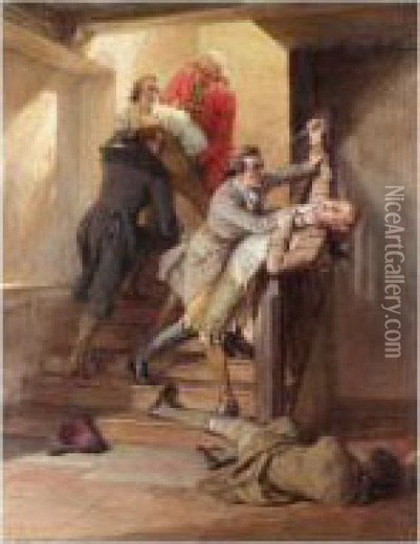 The Arrest Oil Painting - Talbot Hughes