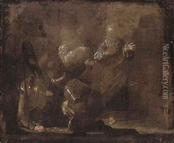 The Denial of Saint Peter Oil Painting - Bernardo Cavallino