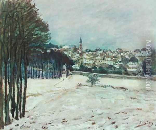Snow at Marly-Le-Roi I Oil Painting - Alfred Sisley