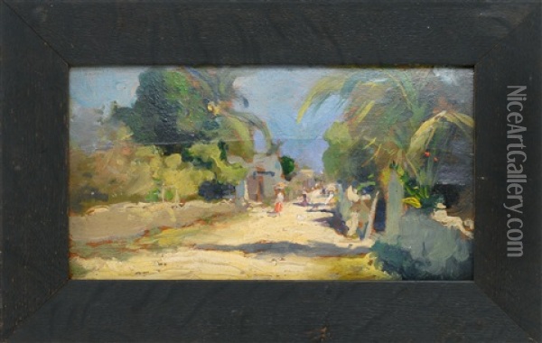 Island Street Scene Oil Painting - Douglas Volk