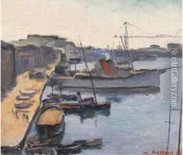Port De Marseille Oil Painting - Maurice Asselin