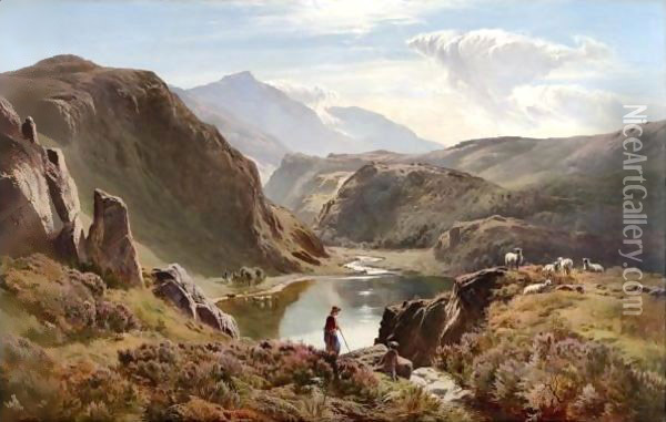 View Of Cader Idris, North Wales Oil Painting - Sidney Richard Percy