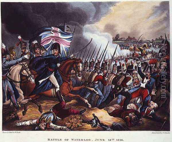 Battle of Waterloo from The Wars of Wellington Oil Painting - William Heath