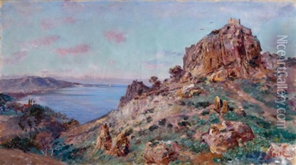 Falaise En Algerie Oil Painting - Maxime Noire