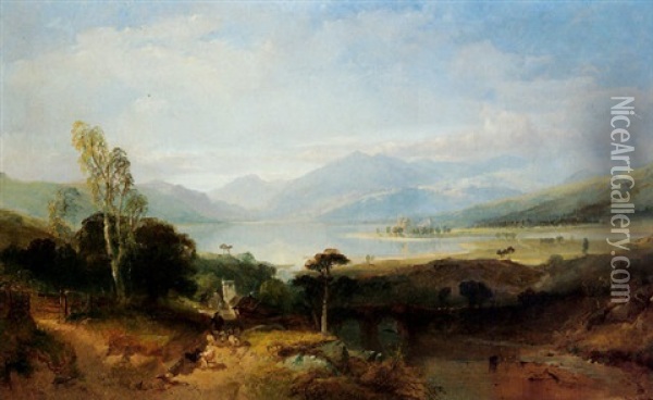 Loch Awe Oil Painting - Arthur Perigal the Younger