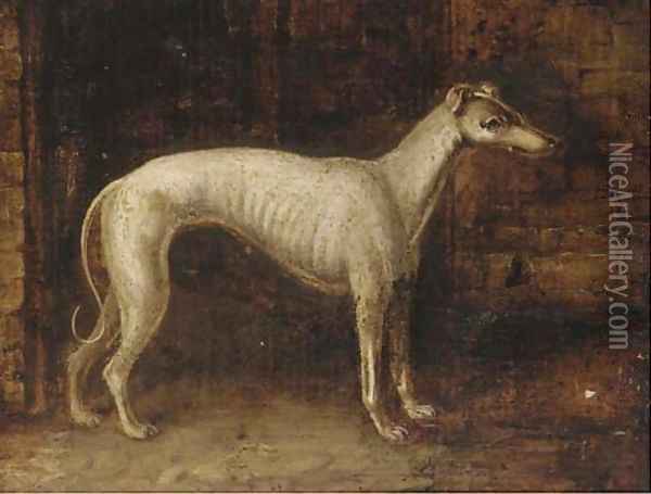 A prize greyhound Oil Painting - English School