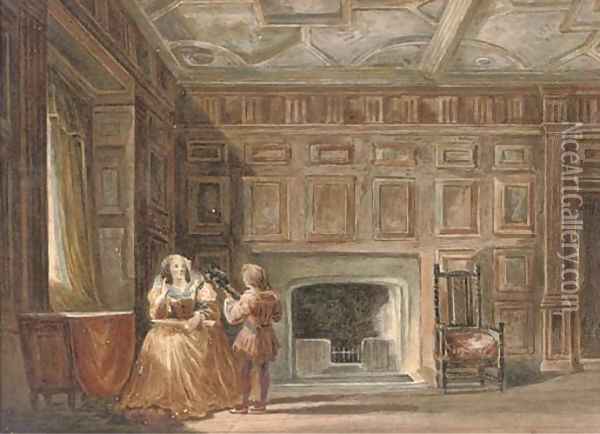 An apartment at Haddon Hall, Derbyshire Oil Painting - Joseph Nash