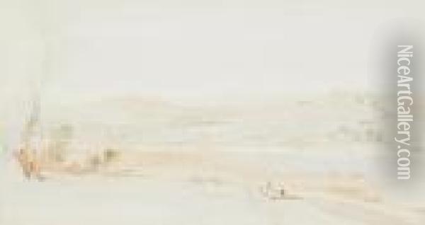View Of Loch Gilphead From The South Oil Painting - Thomas Shotter Boys