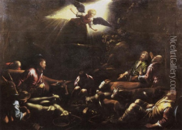The Annunciation To The Shepherds Oil Painting - Francesco Bassano the Younger