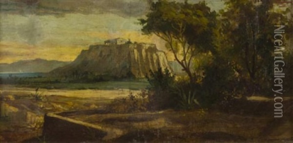 Castel Sant'elmo - Napoli Oil Painting - Salvatore Fergola
