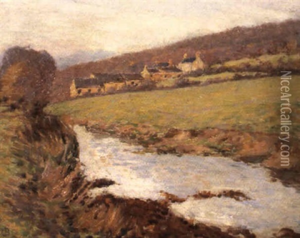 Le Ruisseau Dans La Prairie Oil Painting - Georges Lacombe