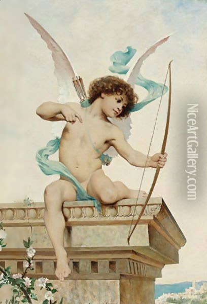Eros Oil Painting - Jacques-Clement Wagrez