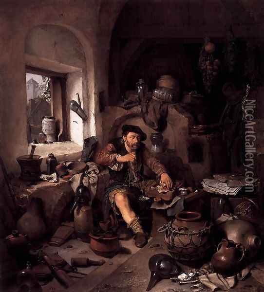 Alchemist 1663 Oil Painting - Cornelis (Pietersz.) Bega