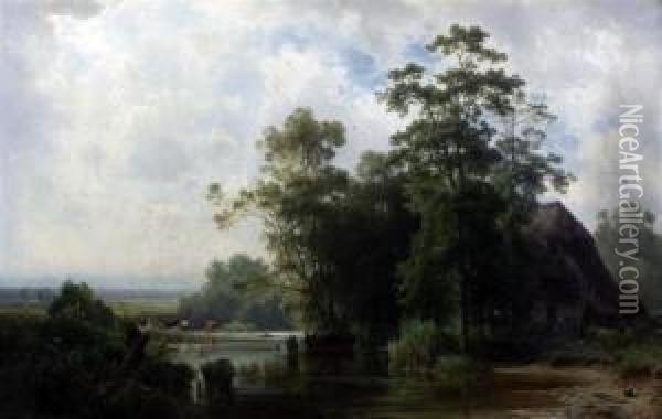 Extensive Landscape Oil Painting - Ludwig, Louis Von Sckell