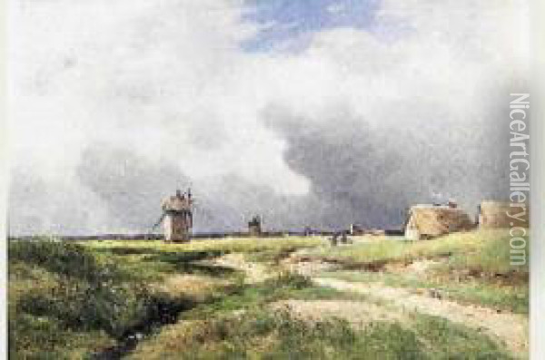 La Plaine De Cayeux (somme) Oil Painting - Jean Baptiste Antoine Guillemet
