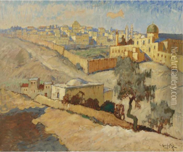 Jerusalem Oil Painting - Konstantin Ivanovich Gorbatov