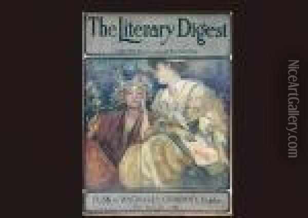Front Cover Of Literary Digest Oil Painting - Alphonse Maria Mucha