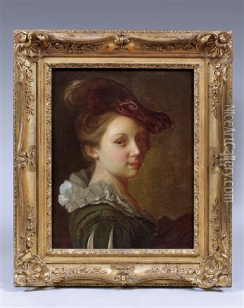 Portrait De Jeune Femme Oil Painting - Alexis Grimou