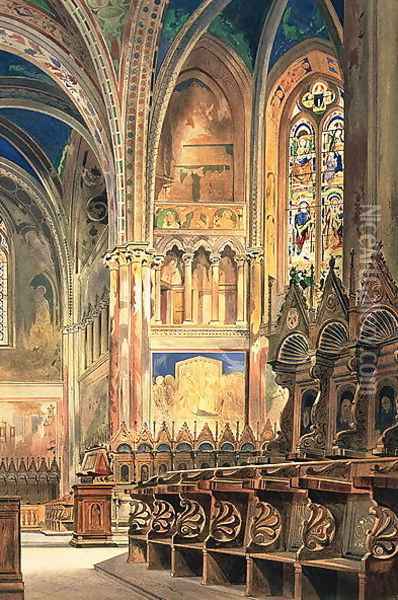 The Upper Church of St Francis, Assisi Oil Painting - Joseph Arthur Palliser Severn