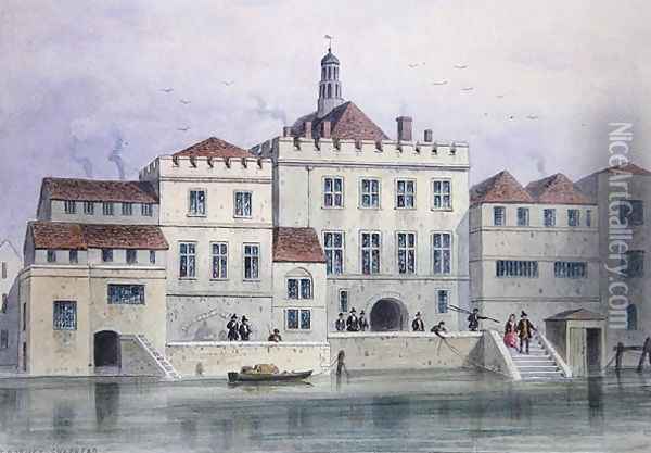 View of Old Fishmongers Hall, 1650 Oil Painting - Thomas Hosmer Shepherd