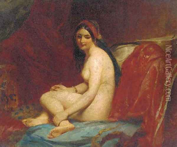 A female nude in an interior Oil Painting - William Etty