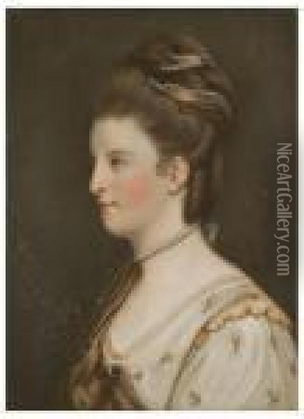 Portrait Of A Lady Said To Be Mrs. Wodehouse Oil Painting - Sir Joshua Reynolds