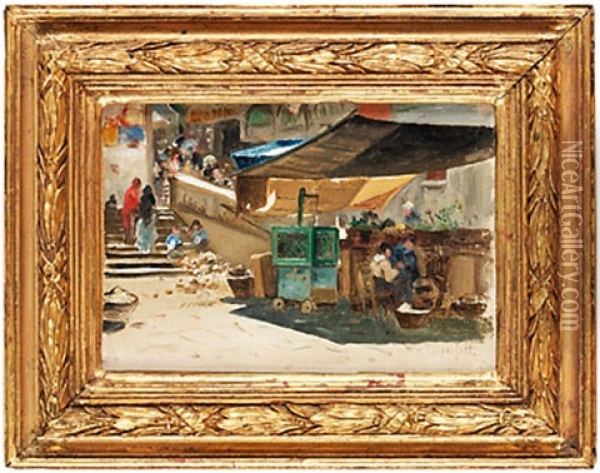 Marknad, Kairo Oil Painting - Wilhelm von Gegerfelt