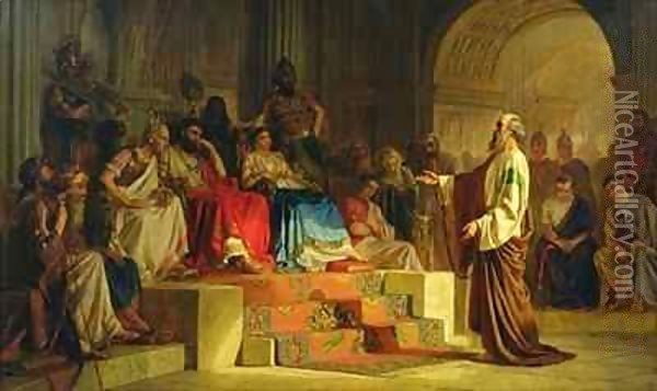 Trial of the Apostle Paul Oil Painting - Nikolai K Bodarevski