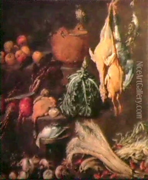 Les Apprets Du Pot-au-feu Oil Painting - Felice Boselli