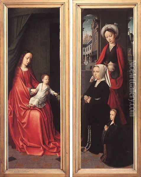 Triptych of Jan Des Trompes (rear of the wings) 1505 Oil Painting - Gerard David