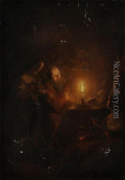 The Temptation Of Saint Anthony Oil Painting - Petrus van Schendel