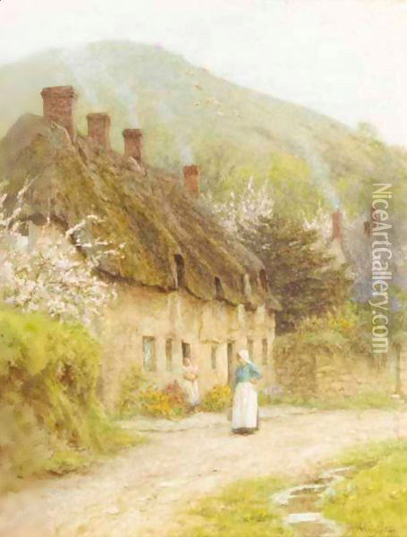 Spring Time Oil Painting - Helen Mary Elizabeth Allingham
