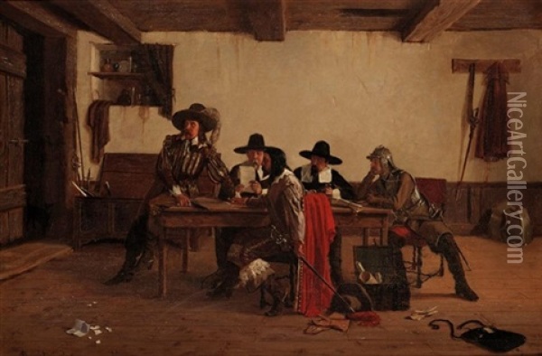 The Conspirators Oil Painting - Edmund Blair Leighton