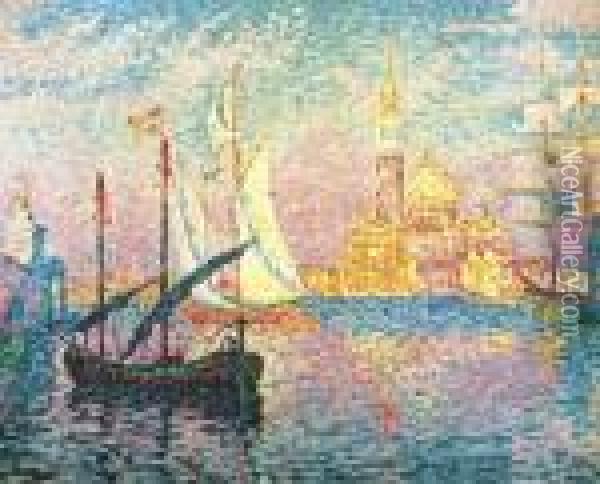 Mouillage De La Giudecca, Venise Oil Painting - Paul Signac