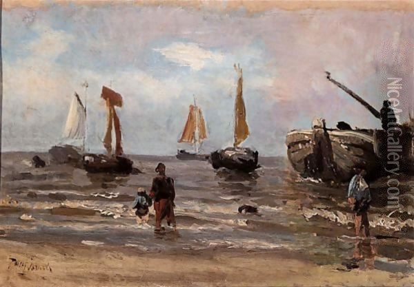 The Return Of The Fisherboats Oil Painting - Jozef Israels
