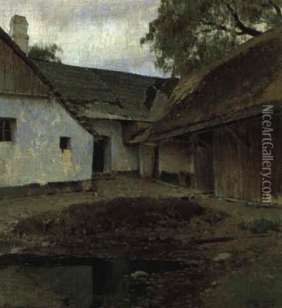 Bauernhof Oil Painting - Ferdinand Brunner