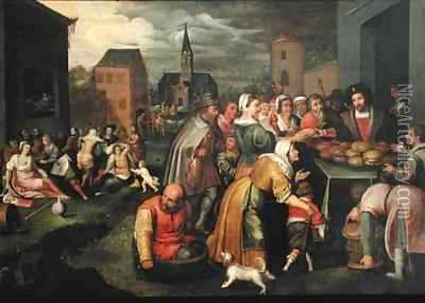 The Seven Acts of Mercy Oil Painting - Frans II the Younger